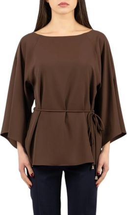 Hanita Dames, Blouses & Shirts, Bruin, Maat: XS