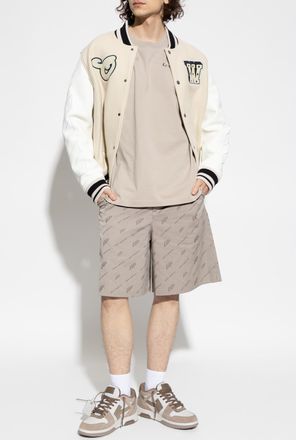 Off-white T-shirt With Logo, Mens, Beige