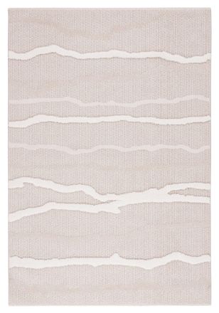 Safavieh Alfombra poli&eacute;ster beige/marfil 122 x 183 cm