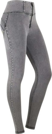 Freddy Leggings FREDDY Leggings WRUP2HC002ORG, Damen, Gr. XXL, EURO, grau (light grau jeans, schwarz seams), Obermaterial: 84% Baumwolle CO. 16% Elasthan EL.