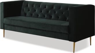 Habitat et Jardin Sof&aacute; Terciopelo bruce - 3 Plazas - Verde Oscuro