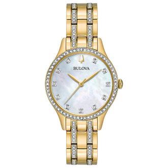 Bulova Crystal / Dress Dames Horloge Goudkleurig 98X119