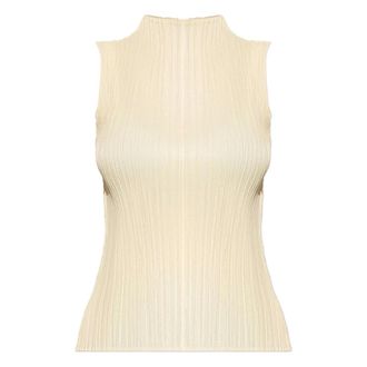 Issey Miyake Donna, Top, Beige, L, new