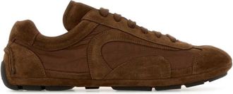 Prada Brown Suede Sneakers