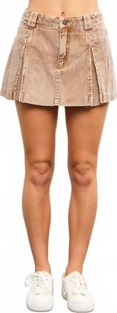 Mustard Seed Corduroy Mini Skort In Brown