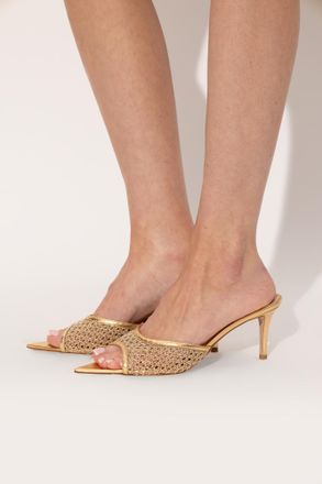 Gianvito Rossi Heeled Mules Sienna, Womens, Gold