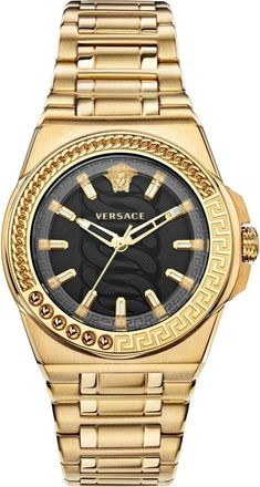 Versace Chain Reaction Vehd 005 20 - Dames - Horloges - Geel - ONE Size - Accessoires