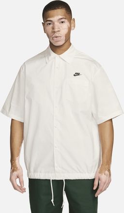Nike Mens Club Short-Sleeve Oxford Button-Up Shirt in White | FN3902-133