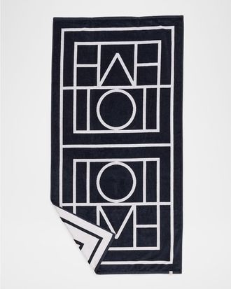 Toteme Monogram Jacquard Beach Towel