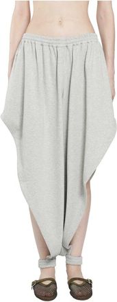 Alaia Broeken, Dames, Grijs, S, Katoen, Triangle Pants Fleece Jersey