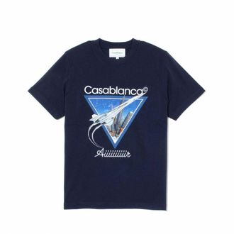 Casablanca Mens Aiiiiir T Shirt - Navy - Size Medium