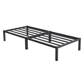 ML Design Cama de estructura metalica 90x200 cm antracita dormitorio individual