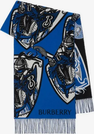 Burberry Charging Knight Wool Cashmere Scarf
