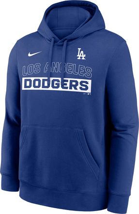 Nike Los Angeles Dodgers Club Nike Mens MLB Pullover Hoodie in Blue | NKDK4EWLD-2VW