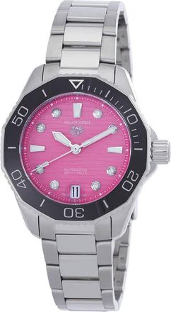 Tag Heuer Aquaracer Automatic Diamond Pink Dial Ladies Watch WBP231J.BA0618
