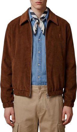 Ami Brown Corduroy Logo Jacket