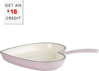 LE CREUSET Traditional Pink Heart Skillet With $18 Credit