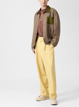 Marni Mens Broad cuffs yellow pant