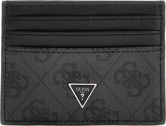 Guess Zwarte leren portemonnee - Heren - Portefeuilles - Zwart - ONE Size - Leer - Accessoires
