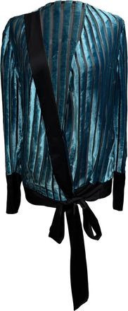 Diane Von F&uuml;rstenberg Diane Von Furstenberg Cross Over Blouse in Blue Velvet