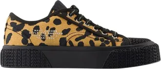 Marc Jacobs Schoenen, Dames, Veelkleurig, 40 EU, Katoen, Gedrukte Zwarte Katoenen Sneakers