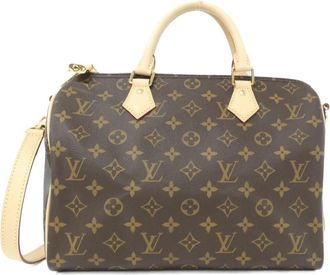 Louis Vuitton Marron Coated Canvas Boston Bag (Pre-Owned)