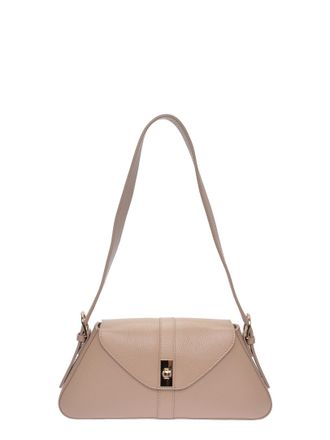 Roberta M Beige Rundleer Tas