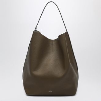 Toteme Tote bag in grained leather in taupe