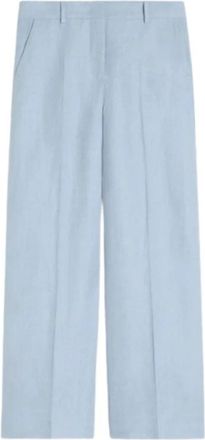 Max Mara Wide Broeken - Dames - Wijde Broeken - Blauw - M - Broeken