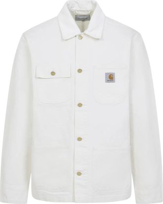 Carhartt Work in Progress WAX Jacket - Heren - Zomerjassen - Wit - L - Katoen - Jassen