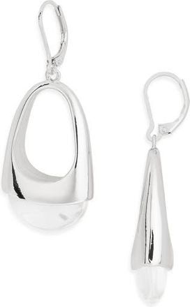 Leith Resin Teardrop Earrings in Clear- Silver at Nordstrom Rack
