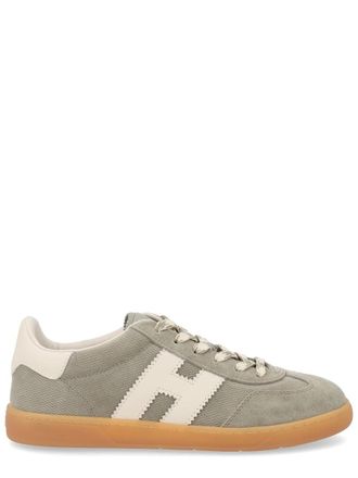 Hogan Neutrals Cool Side Stitched Logo Suede Sneakers