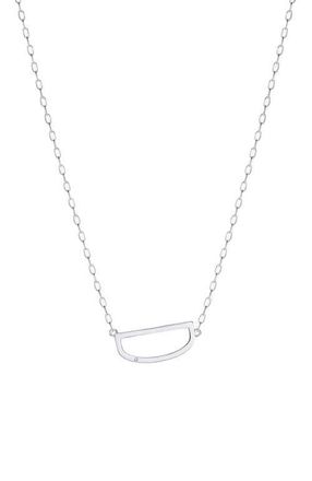 Alex and Ani Silver Elongated Initial Pendant Necklace in Silver - D at Nordstrom