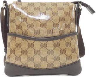 Gucci Pre-owned Cross Body Bags, female, Beige, Size: ONE SIZE Pre-owned Canvas gucci-bags