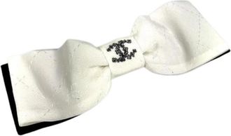 Chanel Pre-owned Barrette - Dames - Vintage Accessoires - Wit - ONE Size - Vintage