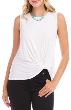 Karen Kane Twist Hem Tank in Off White at Nordstrom, Size X-Large