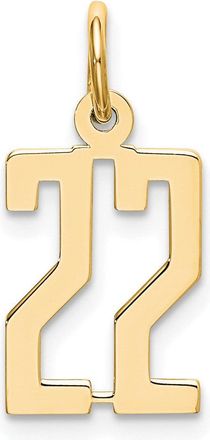 Diamond2Deal 14k Yellow Gold Small Elongated Number Charm Pendant