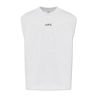 A.P.C. Sleeveless Tops, male, Gray, Size: S Sky Sleeveless T-Shirt