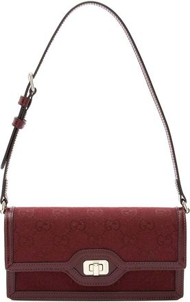 Gucci Red Gg Canvas Luce Mini Shoulder Bag (Authentic Pre-Loved)