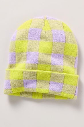 Maeve Gingham Knit Beanie