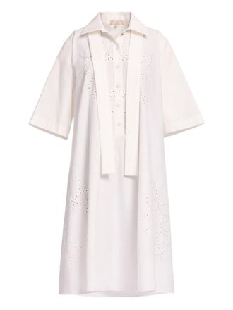 Elie Saab Blousejurk met geborduurd monogram - Wit