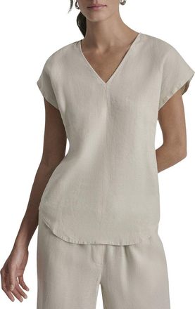 DKNY Dkny Extended Sleeve Linen Top
