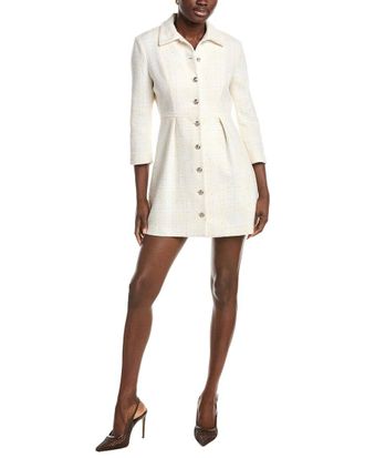 Maje Tweed Wool-Blend Coat Dress