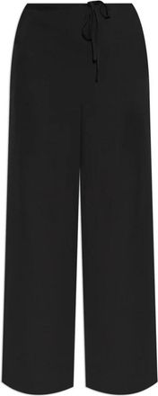 Theory Loszittende broek - Dames - Wijde Broeken - Zwart - S - Polyester - Broeken
