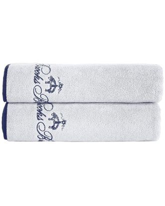 Brooks Brothers Contrast Frame 2Pc Bath Towels