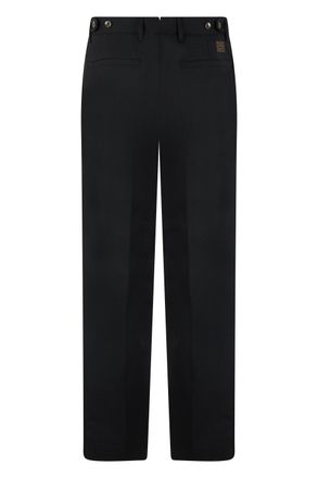 Slowear Wool Blend Pleated Trousers - Black