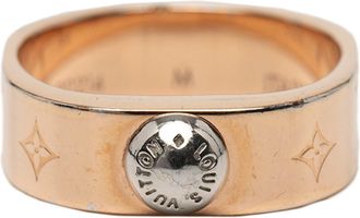 Louis Vuitton Pink Gold Gold Plating Band Ring (Pre-Owned)