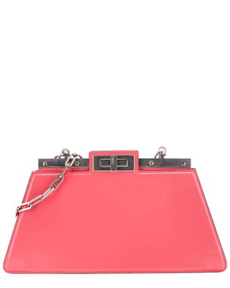 Fendi Fendi Pink Leather Peekaboo Cut Bag Medium (Authentic Pre-Loved)