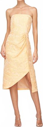 Kay Unger Lucy Midi Dress In Saffron