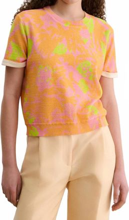 Rachel Comey Inez Short Sleeve Top In Orange Obscura